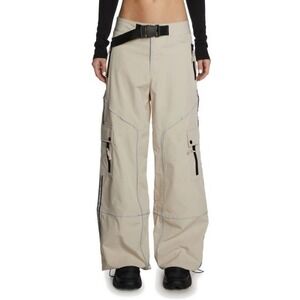 Poster Grl Nylon Pants Women size medium Wide Leg Goth Rave Dolls Kill grunge